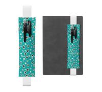 Leopard Printleather Pen Pouch Bookmark â€“ Full-Print Dual-Sided PVC Leather Bookmarker with Elastic Band for Notebooks, Journals & Planners (8â€“10 in Pens, 2â€“3 Capacity)