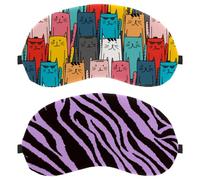 Leopard Purple 2-Pack Eye Patch and Eye Masks Set, Light-Blocking, Soft, Breathable Sleep Mask Kit