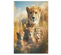 Leopard Puzzles 1000 Pieces Wooden Jigsaw Puzzle for Adults Brain Exercise Challenge Game Gift for Kids Children Jigsaws 78×53cm