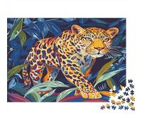 Leopard,Puzzles Cut Out Drawing Gemusterte Nachhaltige Puzzles Für Erwachsene Hochwertige Holzspielpuzzles 1000pcs (75x50cm)