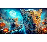 leopard Recycled Paper Jigsaw Puzzle 1000 Pieces Great Gift Idea Educational Games for The Whole for Women, Gifts for Men 70x50cm/1000pcs