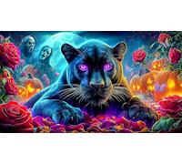 leopard Recycled Paper Jigsaw Puzzle 1000 Pieces Great Gift Idea Educational Games for The Whole for Women, Gifts for Men 38x52cm/1000pcs