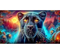 leopard Recycled Paper Jigsaw Puzzle 1000 Pieces Great Gift Idea Educational Games for The Whole for Women, Gifts for Men 38x26cm/1000pcs