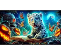 leopard Recycled Paper Jigsaw Puzzle 1000 Pieces Great Gift Idea Educational Games for The Whole for Women, Gifts for Men 70x50cm/1000pcs