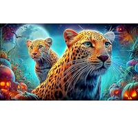 leopard Recycled Paper Jigsaw Puzzle 1000 Pieces Great Gift Idea Educational Games for The Whole for Women, Gifts for Men 38x52cm/1000pcs