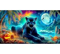 leopard Recycled Paper Jigsaw Puzzle 1000 Pieces Great Gift Idea Educational Games for The Whole for Women, Gifts for Men 38x52cm/1000pcs