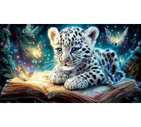 leopard Recycled Paper Jigsaw Puzzle 1000 Pieces Great Gift Idea Educational Games for The Whole for Women, Gifts for Men 38x52cm/1000pcs