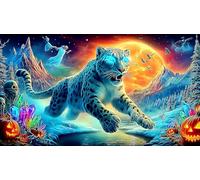 leopard Recycled Paper Jigsaw Puzzle 1000 Pieces Great Gift Idea Educational Games for The Whole for Women, Gifts for Men 38x26cm/1000pcs