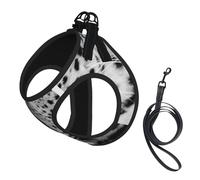 Leopard Red Rose,Pet Harness,Adjustable Reflective Dog Harness,Pet Leash Vest,L