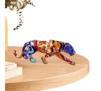 Leopard Resin Statue - Desktop Animal Decoration Resin Leopard Sculpture Beautiful Wild Cat Accent, Stylish Modern Figure | Wonderful Gift For Writing
