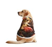 Leopard Rose Print Dog Shirts for Pet, Soft Breathable Vest Lightweight Stretchy Pet T-Shirt for Medium Dog
