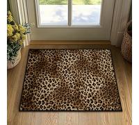Leopard Rug 2x3 Washable Area Rugs,Cheetah Print Rugs,Ultra-Thin Soft Rug Small Throw Carpet Animal Print Hide Floor Carpets Non Slip Indoor Door Mat for Entryway Bedroom Kitchen,Brown