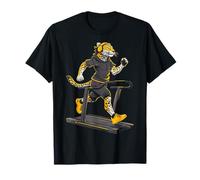 Leopard Running Fitness Headphone Animal Motif Leopard T-Shirt