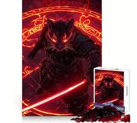 Leopard Samurai Warrior 1000 Piece Jigsaw Puzzles for Teenagers Jigsaw Memory Build True Detail Playful Challenge (50x75cm)