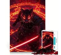 Leopard Samurai Warrior 1000 Piece Jigsaw Puzzles for Teenagers Jigsaw Memory Build True Detail Playful Challenge (50x75cm)