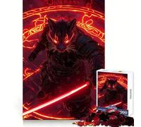Leopard Samurai Warrior 1000 Piece Puzzle For Adults Creative Play Snug Joint Real Challenge Night Activity (38x26cm)
