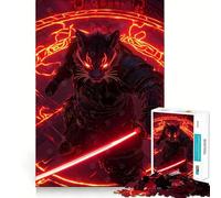 Leopard Samurai Warrior 1000 Pieces Jigsaws Adults Puzzles Gifts Creative Play Nice Thick Real Challenge Great Gift (38x52cm)