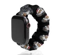 Leopard Santa Merry Christmas Compatible with IWatch Series Watch Strap Fashion Scrunchies Stretchy