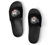Leopard Santa Merry Christmas Summer Mens Slippers Women Shower Shoes Sandals Beach Pool