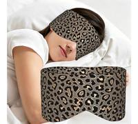 Leopard Seamless Pattern Design in Luxury Gold, Sleep Mask for Home Travel, Full Eye Covers Light Blocking Eye Mask Sleep Eye and Ear Muffs