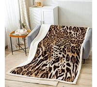 Leopard Sherpa Blanket Cheetah Fleece Throw Blanket for Kids Boys Girls Wild Animal Plush Blanket Leopard Fur Fuzzy Blanket for Sofa Bed,Baby 30x40 Inch