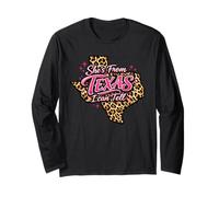Leopard She's from Texas I Can Tell Long Sleeve T-Shirt