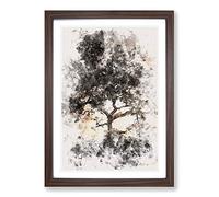 Leopard Siesta Watercolour Framed Print | A2 Walnut Framed Wall Art | Ready to Hang | Modern Animal Picture | Living Room Bedroom Lounge Office