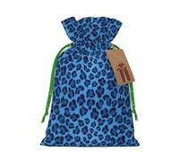 Leopard Skin Animal Print Birthday Gifts Wrap Bag Unique Drawstring Gifts Bag Canvas Bags for Party Wedding Present,1 Piece S