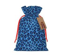 Leopard Skin Animal print Drawstring Gift Bag for Wedding Party Birthday Unique Present Bag Reusable Canvas Bag,1 Piece M