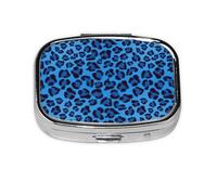 Leopard Skin Animal Print,Meta Pill Box 2 Compartment Medicine Case,Portable Organizer