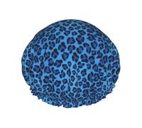 Leopard Skin Animal Shower Cap For Men Cap Women Reusable Waterproof Long Thick Hair Care Hair Short Kids Bath