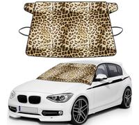 Leopard Skin Animals, Car Windshield Cover, Protective Windscreen Cover - Snow Ice Sun UV Dust Water Resistant - Fit for Most Cars