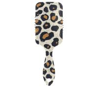 Leopard Skin Brown Print Pattern cute brush for curly Designed head massager scalp for long hair with Ergonomic handle cepillo anti frizz para cabello