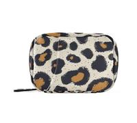 Leopard Skin Brown Print Pattern Medication Bags with Detachable Compartments Convenient Pill bagspill Cases Organizers