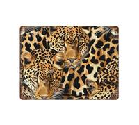 Leopard Skin Pattern Funny Iron Sign Vintage Tin Sign Wall Hanging Painting Poster Art Metal Decoration for Cafe Bar Home 12"×8"/16"×12"