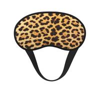 Leopard Skin Pattern Print Blindfold Sleep Mask, 100% Block Light Eye Sleep Shade Cover Eye Masks with Adjustable Strap