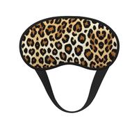 Leopard Skin Pattern Print Blindfold Sleep Mask, 100% Block Light Eye Sleep Shade Cover Eye Masks with Adjustable Strap