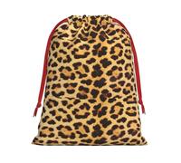 Leopard Skin Pattern Print Convenient Reusable Drawstring Gift Pouches Holiday Parties Fashionable Men Women