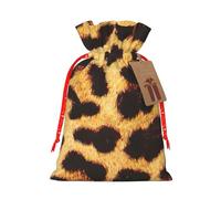 Leopard Skin Pattern Print Reusable Eco-Friendly Gift Drawstring Bag For Party Favors Seasonal Celebrations