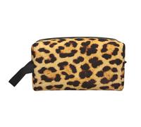 Leopard Skin Pattern Printed Big Capacity Storage Bag, Portable Toiletry Organizer with Secure Zipper Closure