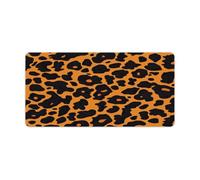 Leopard Skin Pattern Rectangular Non-Slip Mouse Pads Rubber Base Desk Mat for Home Office 30x60cm