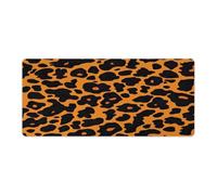 Leopard Skin Pattern Rectangular Non-Slip Mouse Pads Rubber Base Desk Mat for Home Office 40x90cm