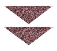 Leopard Skin Print Black Peach Bulk Dog Bandanas Unique Shape Adjustable Fit Pet Scarf for Boy and Girl Cute Pet Holiday Set for Dogs Cats