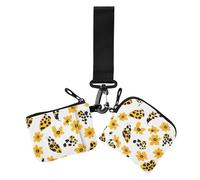 Leopard Skin Spot Leaves Flower Women's Coin Purses Card Cases Large Capacity Credit Card Wallet Case with Zipper Coin Pocket for Ladies 2 Pcs, leopard skin spot leaves flower, One Size, Casual