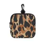 Leopard Skin, Square Zipper Storage Bag, Neoprene Coin Purse, Small Wallets, Change Pouch, Change Purse