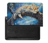 Leopard Sleeping On Tree Branch Passport Holder Cover Wallet Slim Passport Protector Card Holder Travel Accessories