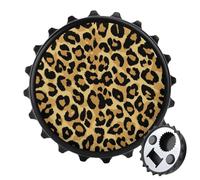 Leopard Spots Pattern Bottle Opener Round Fridge Magnets Beverage Beer Magnetic Bottle Cap Opener for Fridge, Kitchen, Office