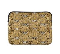 Leopard Spotted Yellow Laptop Sleeves Padded Slim Laptop Case Floral Bright Universal Womens Computer Accessories for Computer Air 13 Inch Case Large