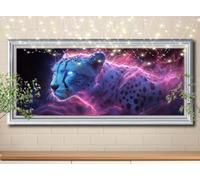 Leopard,Starry Sky Diamond Painting Kits,5D DIY Diamond Art Kits for Adults,Full Drill Gem Embroidery Arts Crafts Painting Pictures by Numbers 100x250cm,Diamond Art for Kids Gifts Home Decor 58Y-7785