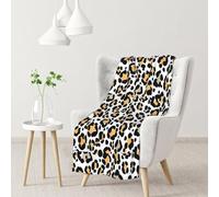 Leopard Stone Animal Print Safari,Soft Blanket Warm Anti-Pilling Flannel Plush Throw Blanket 76 X 102 cm